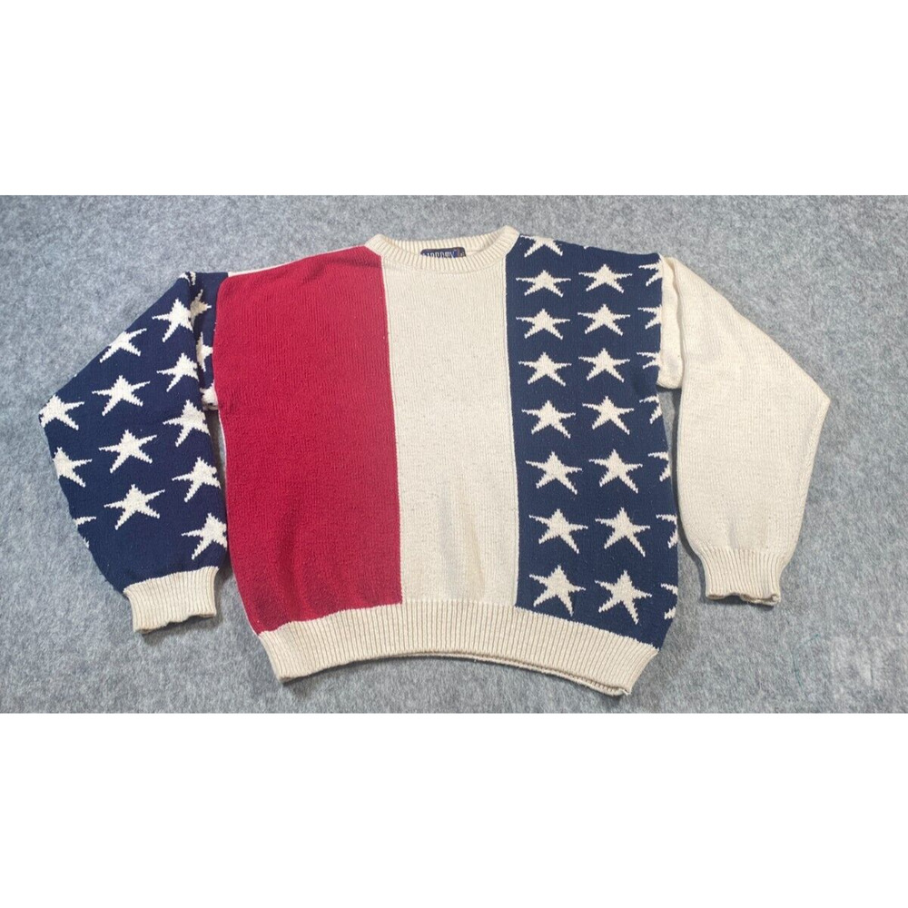 Vintage LIBERTY USA Women's Cable Knit Cotton Sweater USA Size Small